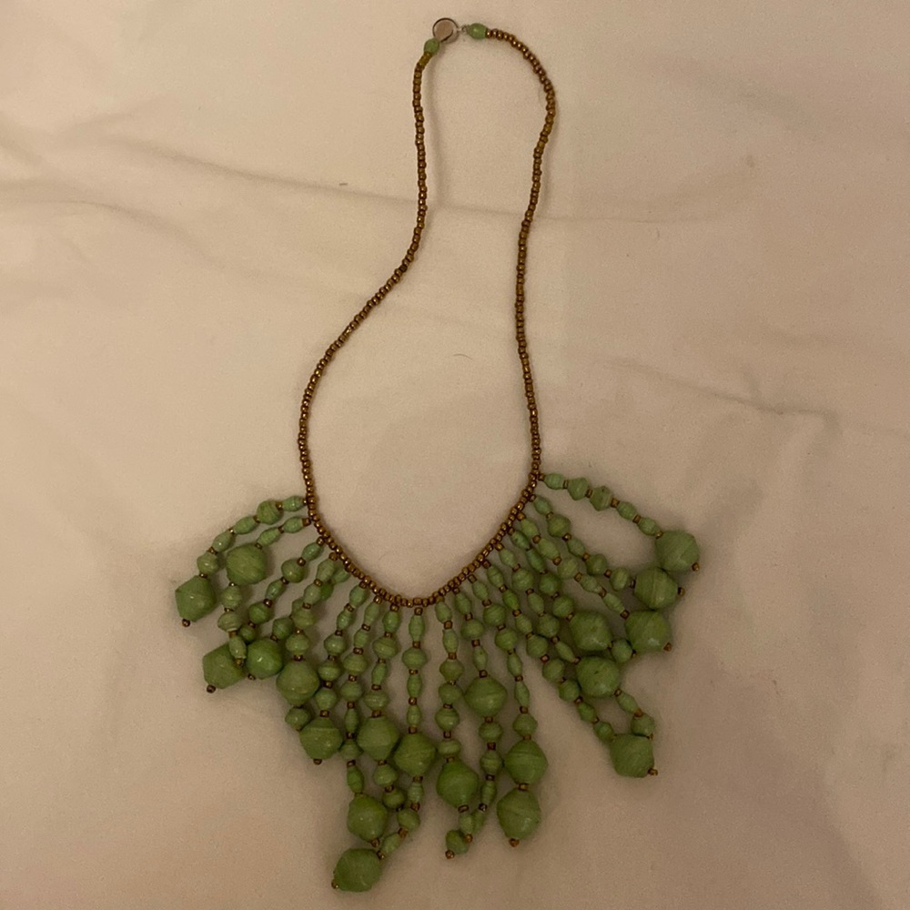 Statement Necklace Made from Recycled Materials